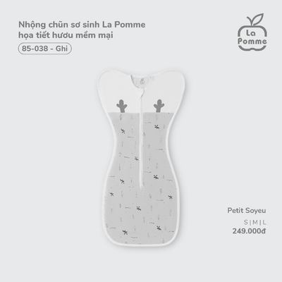 Nhộng chũn sơ sinh La Pomme họa tiết hươu mềm mại - Sợi Petit Soyeu thoáng mát – Bé gái/trai - S, M, L