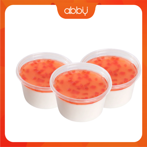 [Abby] Mứt đào làm panna cotta