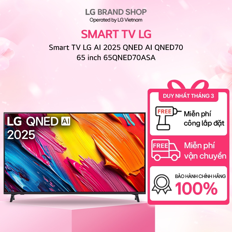 [ Chỉ giao miền Nam/Bắc ]65QNED70ASA - TV thông minh AI 2025 QNED AI QNED70 65 inch