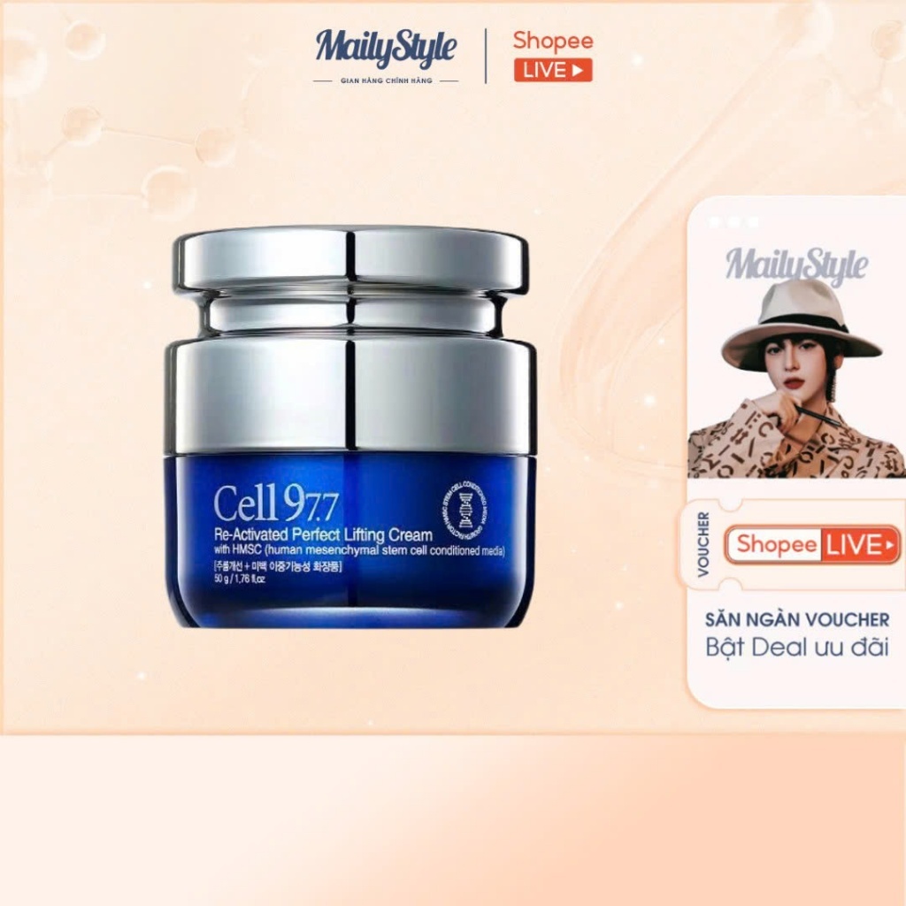 H468_ Combo (01 Hũ) C22 Kem dưỡng Cell 97.7 Re-Activated Perfect Lifting Cream 50g + (01 Tuýp) C82 K