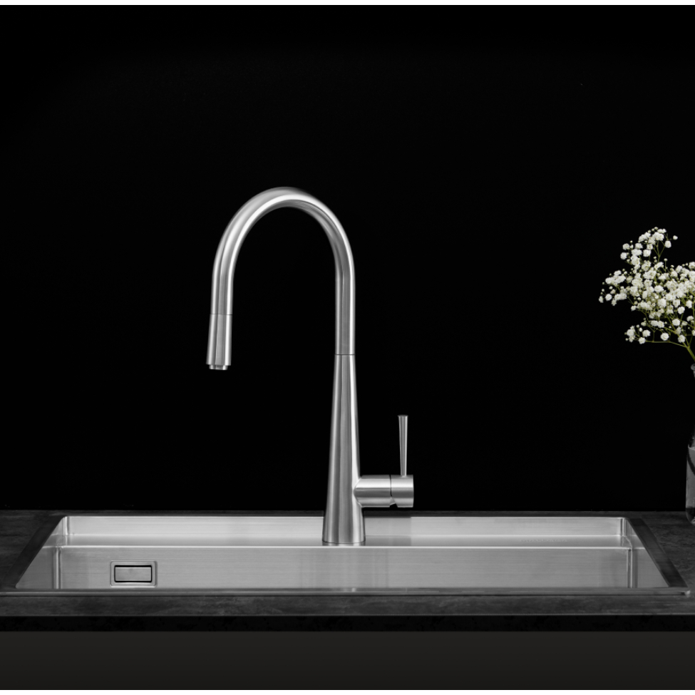 Vòi Rửa Chén Nóng Lạnh Dây Rút Inox 304 Malloca K095-SS – Thiết Kế Hiện Đại, Linh Hoạt - K095SS