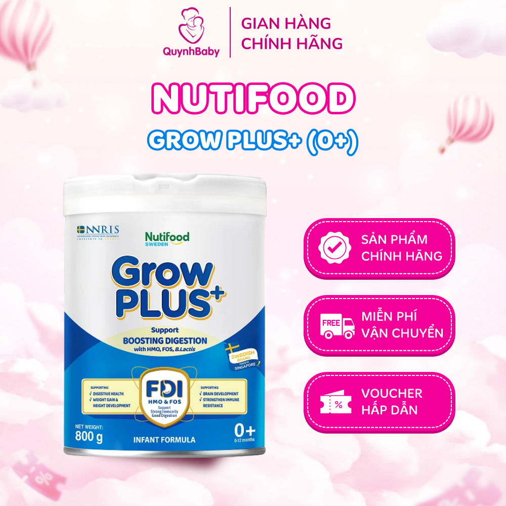 Nutifood Grow plus xanh nhạt 0+