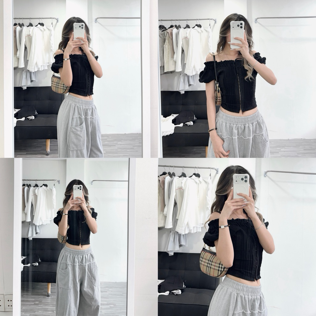 SERIA TOP - Áo Kiểu DEROSE Xô Trơn Thân Gài Thân Trước Thắt Dây Sau Mang Được Nhiều Kiểu Vai Áo Kiểu Nữ | BigBuy360 - bigbuy360.vn
