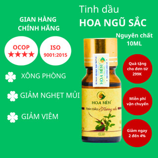 Tinh dầu Hoa Ngũ Sắc nguyên chất - Hoa Nén - Hỗ trợ cho người Viê m Xo ang, Viê m Mũi dị ứ ng - 10ml