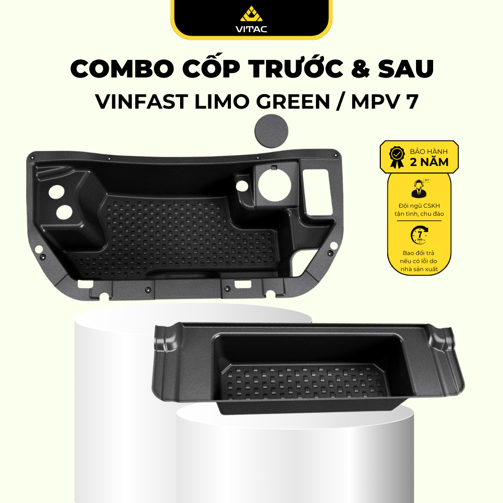 Cốp trước và cốp sau, Combo dành cho ô tô VINFAST LIMO GREEN / MPV 7 tiện lợi, tăng không gian xe