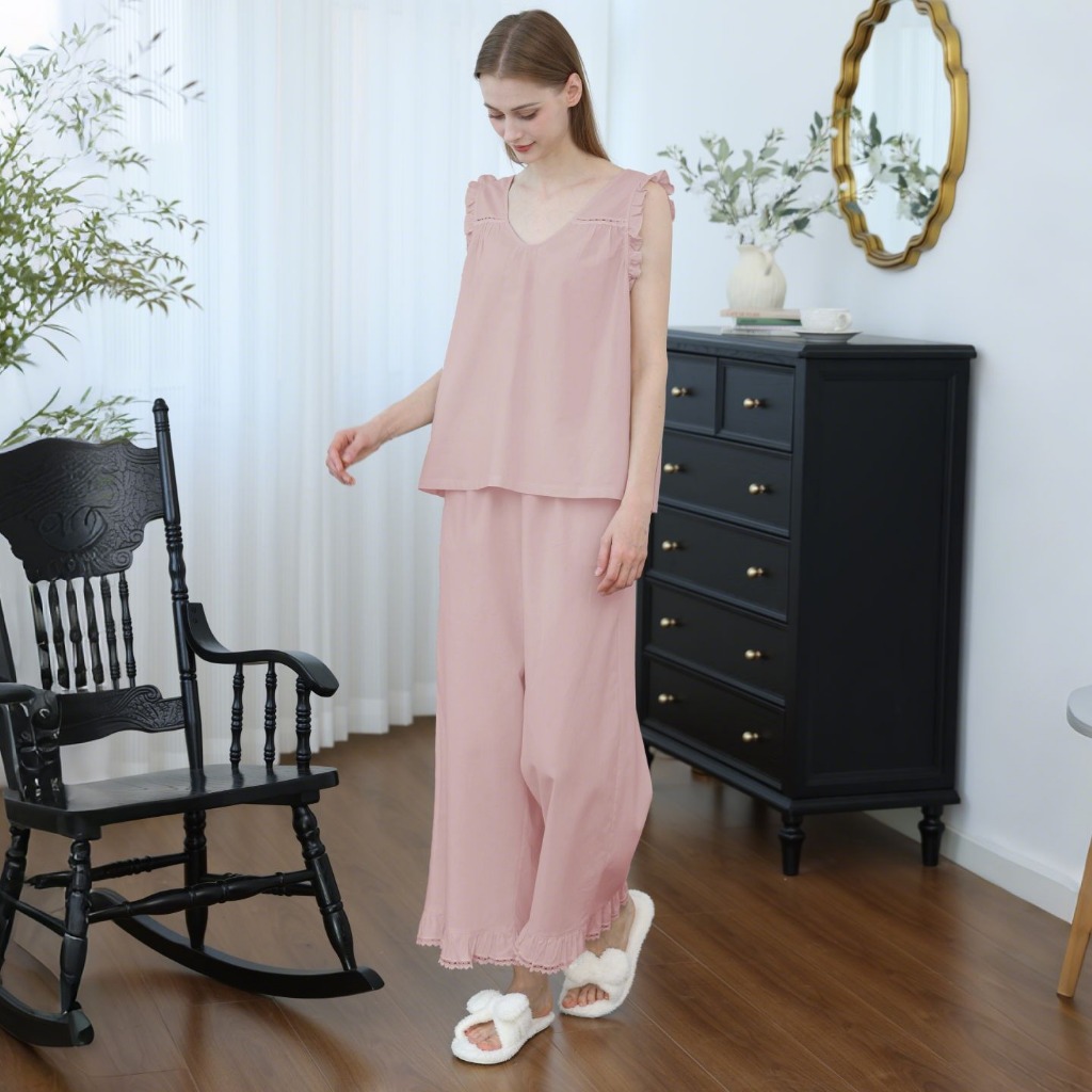 After Bath - Bộ Mặc Nhà Cotton Ribbon Jacqueline - PJ241