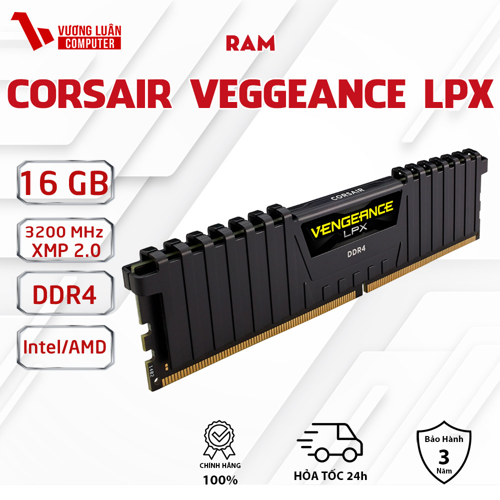 RAM Corsair Vengeance LPX 16GB 3200MHz DDR4 Chính hãng FULL.VAT
