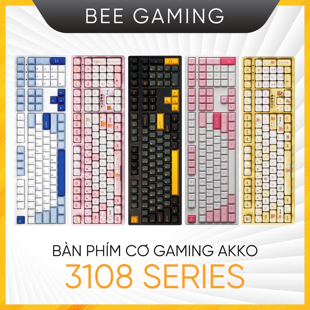 Bàn phím cơ AKKO - 3108 RF v3 & 3108 v3 (Black Gold / Glacier / Prunus Lannesiana / Yier & Bubu)