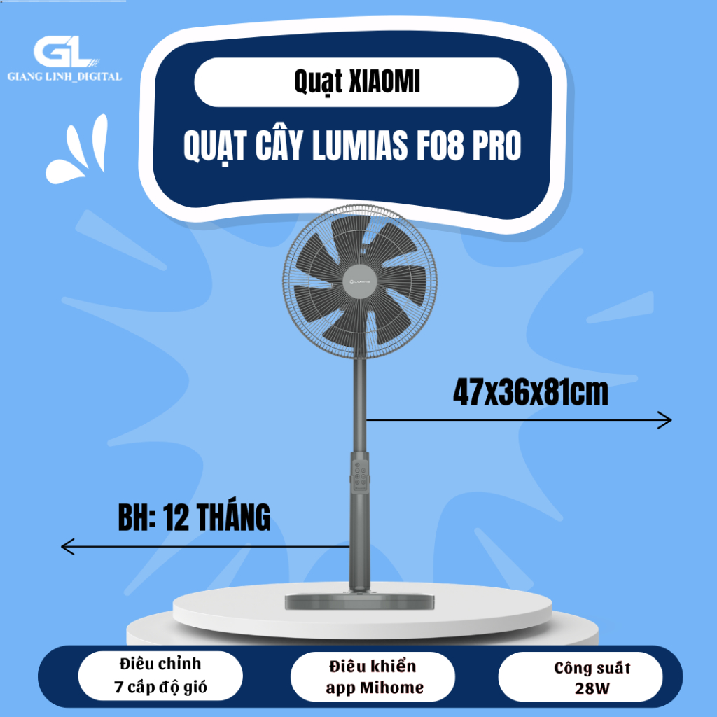 Quạt điện biến tần Lumias F08 Pro – Hàng Chính Hãng