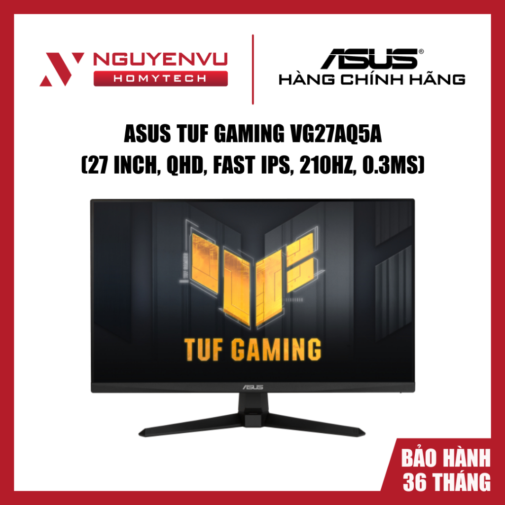 [Full VAT] Màn hình ASUS TUF Gaming VG27AQ5A 27 Inch - 2K (QHD) - Fast IPS - 210Hz - Chính hãng