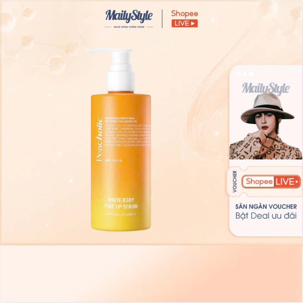 E358_ Combo ( 3 hộp ) Serum body peacholic M39 + ( 1 lọ ) Serum Niacinamide Lumiderm E94