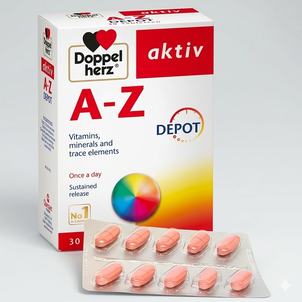 Doppel herz Aktiv A-Z Depot- Bổ sung vitamin và khoáng chất, giúp tăng cường sức khỏe và đề kháng