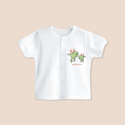 Áo Sơ Sinh Cộc Tay, Nút Giữa MIOMIO - In Hình Cho Bé Trai, Bé Gái (Từ 0-24 tháng), Vải Cotton