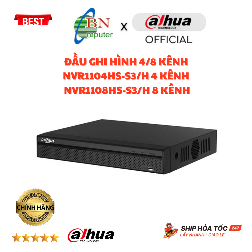Đầu ghi hình 4,8,16 kênh NVR1104HS-S3/H 4 kênh, NVR1108HS-S3/H 8 kênh, NVR2116HS-S3 16 kênh
