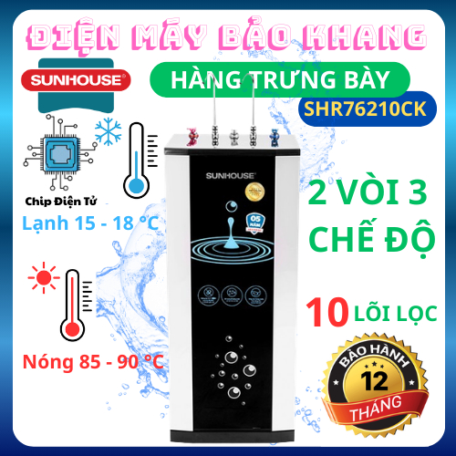 Máy Lọc Nước 10 Cấp Lọc Sunhouse Model SHA76210CK có lắp đặt sẵn ống giây nước bên trong tiện lợi