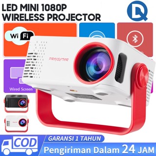 Máy chiếu mini di động M60 1080p HD siêu mỏng,hỗ trợ mirror Wi‑Fi điện thoại, phù nhà, Độ sáng HD Kết nối máy tính tương