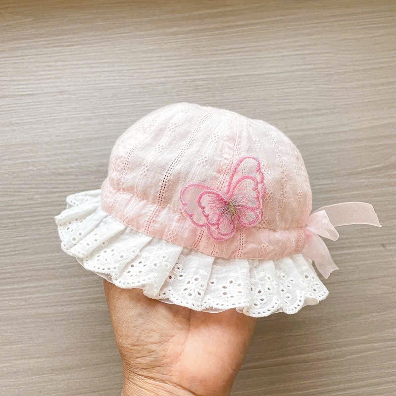 Mũ ren viền bèo MU342 cho bé gái sơ sinh đến 18 tháng