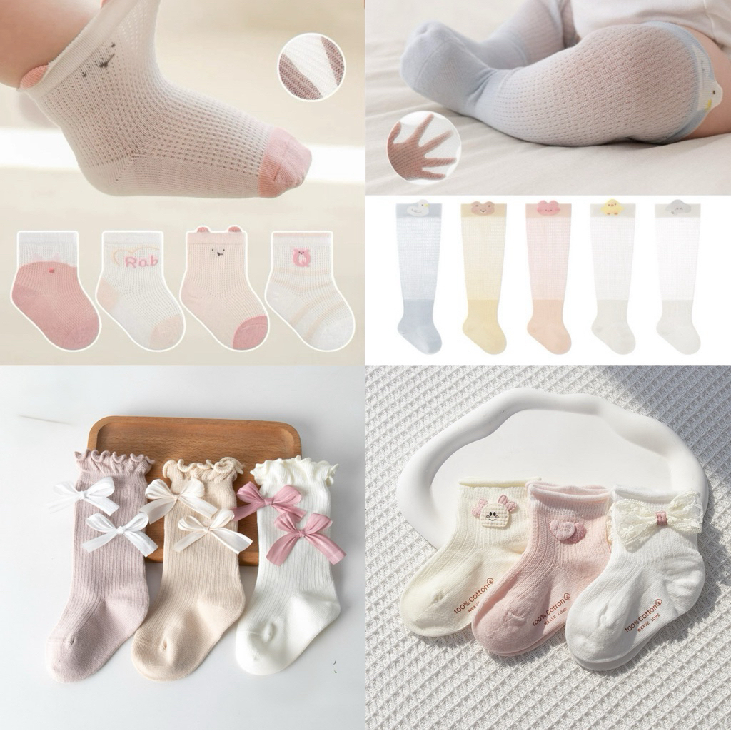 Set tất lưới, cotton trẻ em cao cấp – Tất lưới NEMO BABY thoáng khí, mềm mại cho bé sơ sinh