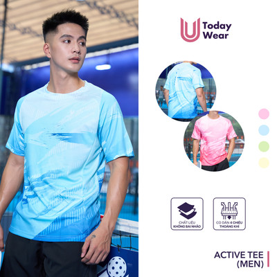 Áo thun thể thao nam Active Tee Today U Wear form suông trẻ trung năng động chơi cầu lông pickelball tennis thấm hút tốt