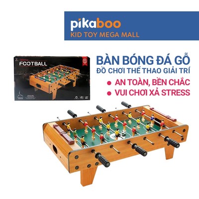 Bàn bi a, bóng đá trẻ em bằng gỗ cao cấp Pikaboo an toàn, trò chơi thể thao rèn luyện tốt cho bé