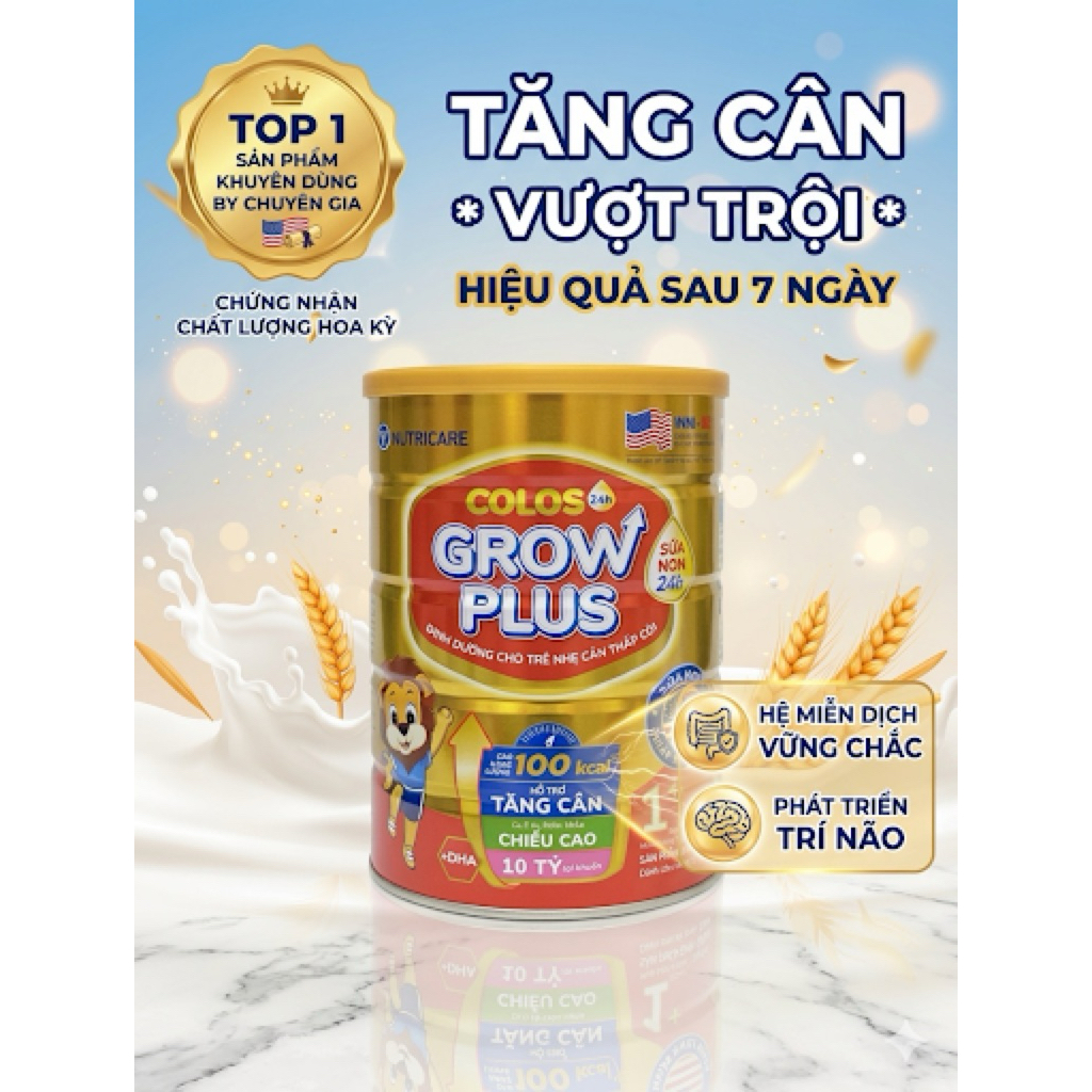 Combo 2 Lon Sữa bột Grow Plus Số I+ Nutricare