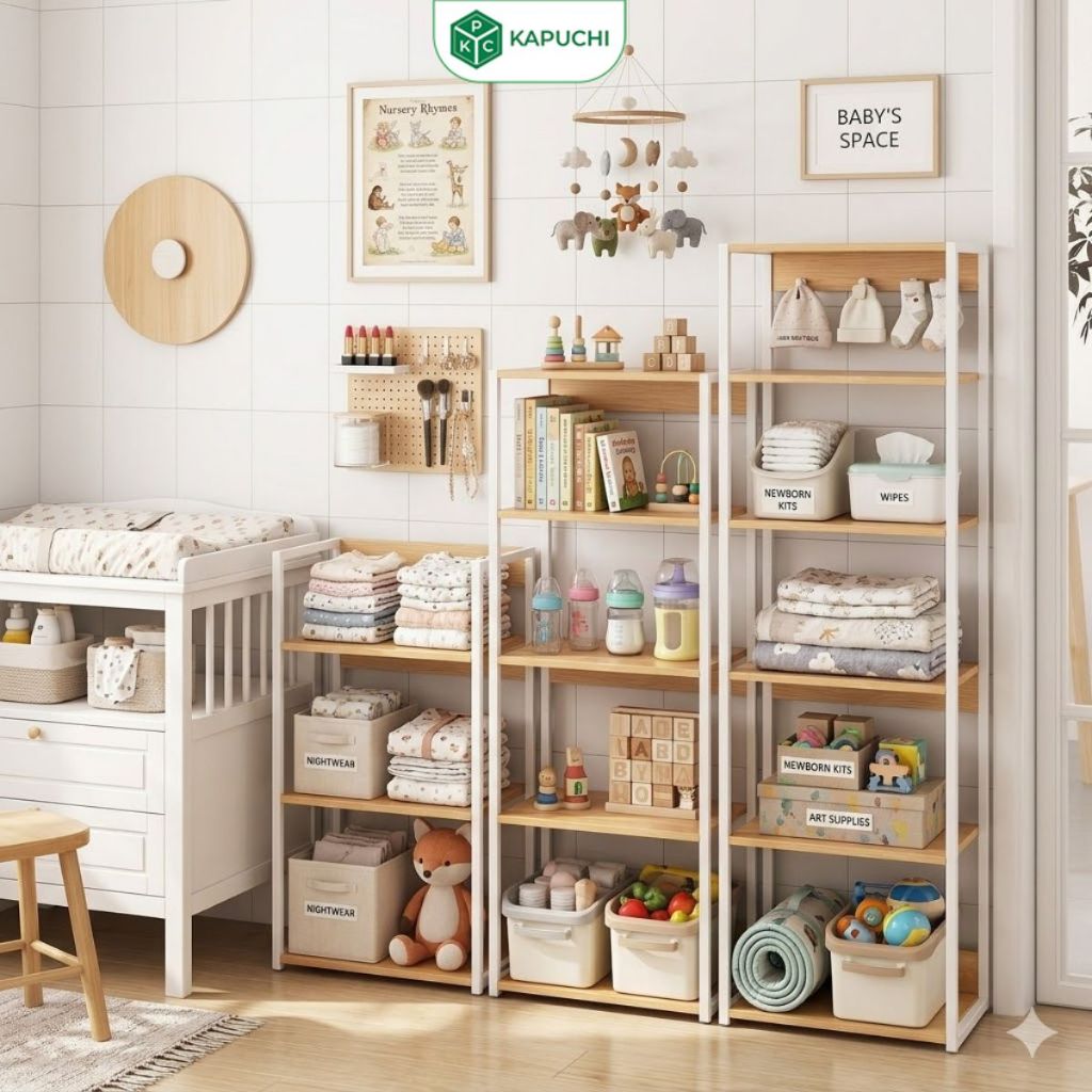 Kệ decor đồ đa năng lưu trữ gọn gàng phòng ngủ thương hiệu kapuchi - GM05