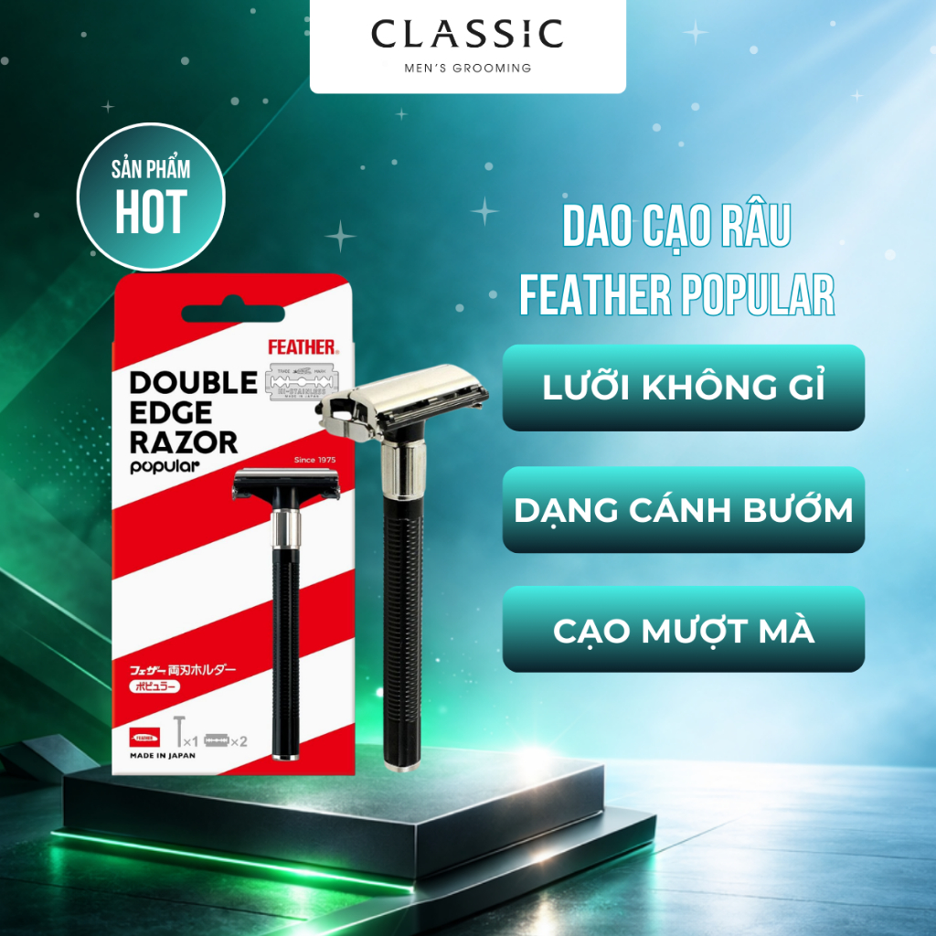 Dao Cạo Râu Feather Double Edge Razor Popular
