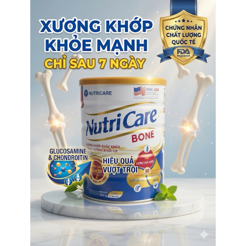 Combo 2 lon Nutricare Bone xương khớp chắc khỏe