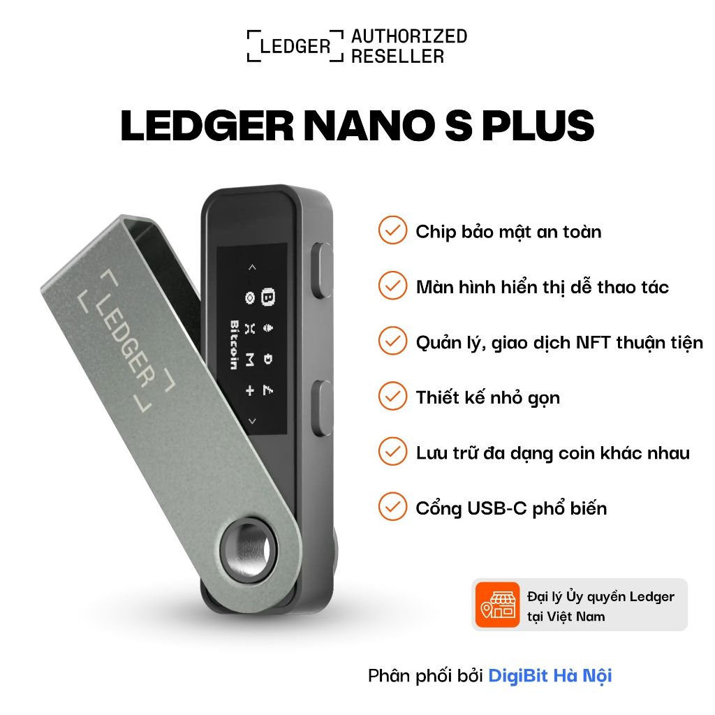 [Đại Lý Ủy Quyền] Ví lạnh Ledger Nano S Plus