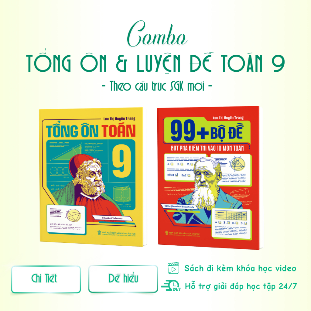 COMBO TỔNG ÔN & LUYỆN ĐỀ TOÁN 9 - ÔN THI VÀO 10