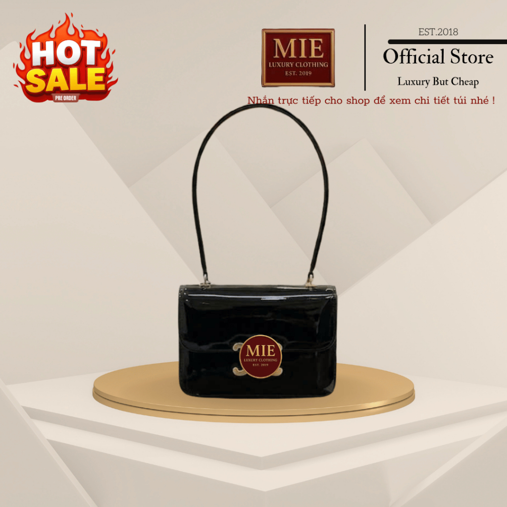 | 𝐌𝐢𝐞.𝐋𝐮𝐱 | Túi xách nữ C Thiết kế trở lên fashion hơn rất nhiều Sz 18,5 cm