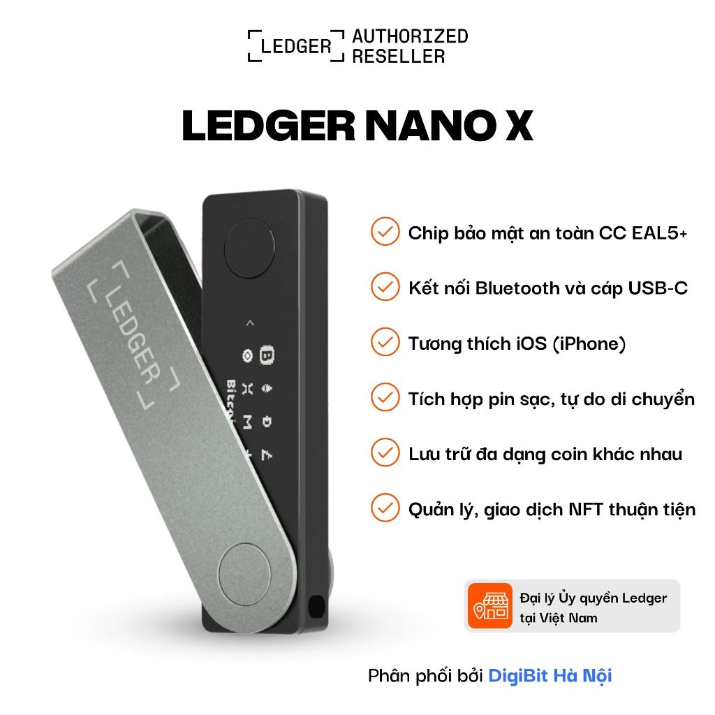 [Đại Lý Ủy Quyền] Ví lạnh Ledger Nano X