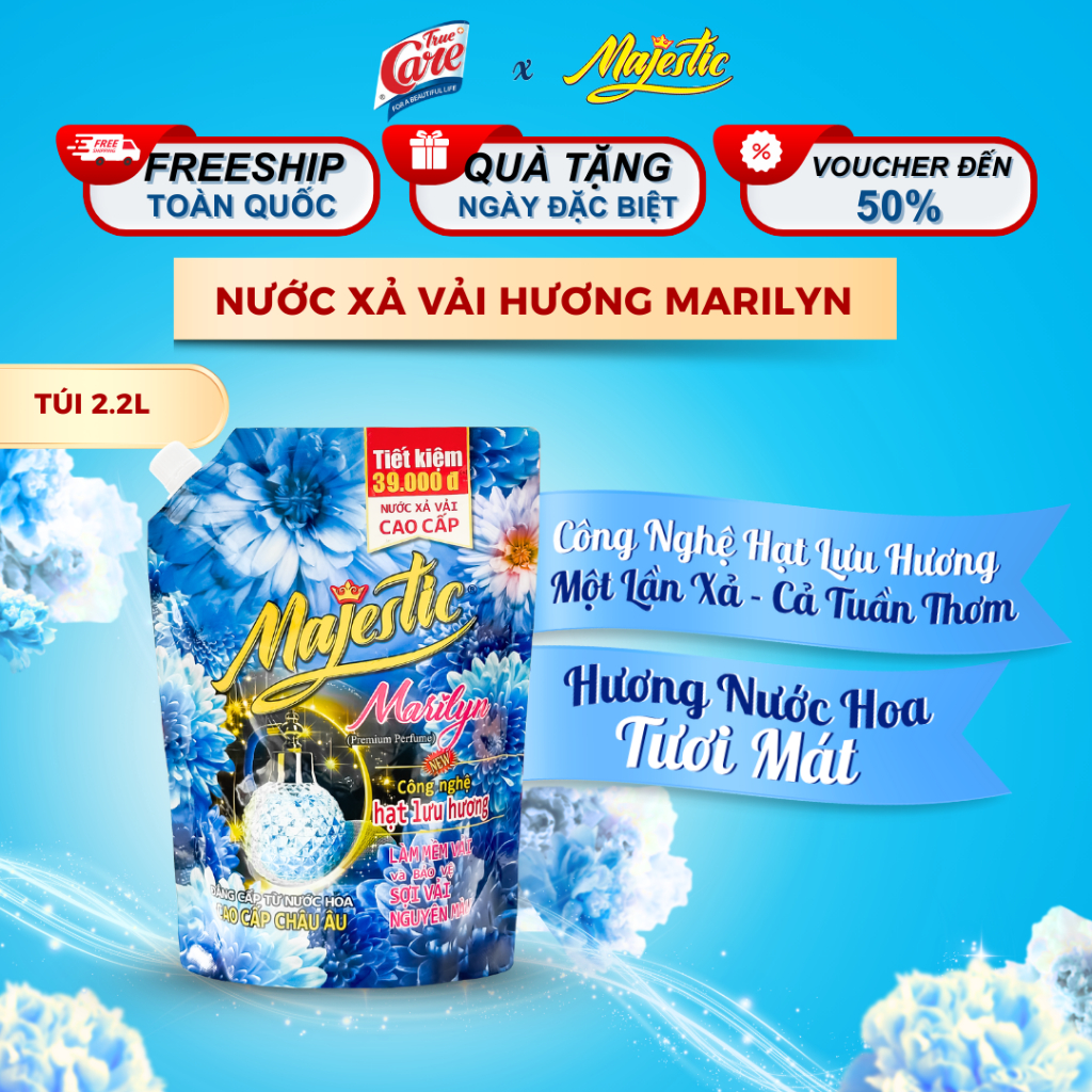 Nước Xả Vải True Care Hương Marilyn (1.15Kg - 3.3Kg)