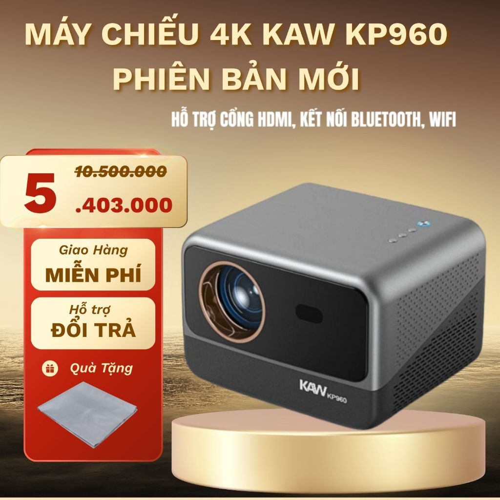 Máy Chiếu Mini KAW KP960 – Độ Sáng Cao, Hình Ảnh Nét, Tự Động Cân Chỉnh
