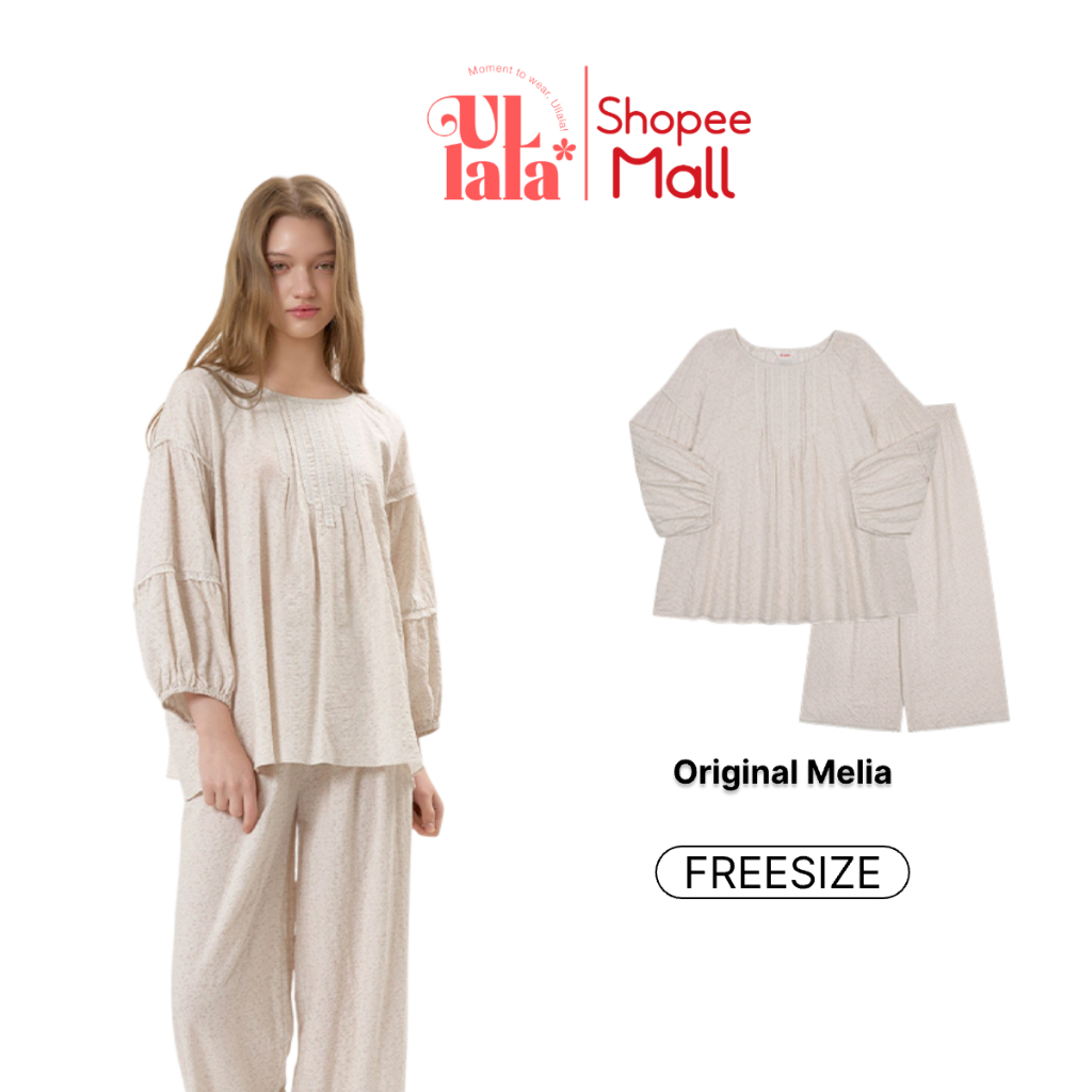 Ullala Pajamas Melia Bộ ngủ mặc nhà nữ dài tay Freesize