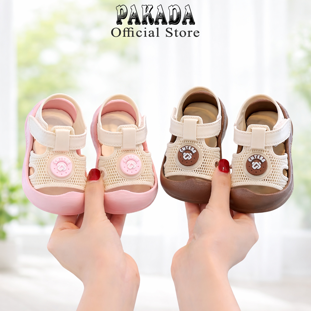 Dép quai hậu tập đi cho trẻ em, với thiết kế đế mềm,nhựa mềm, chống trượt, lưới thoáng khí cho bé