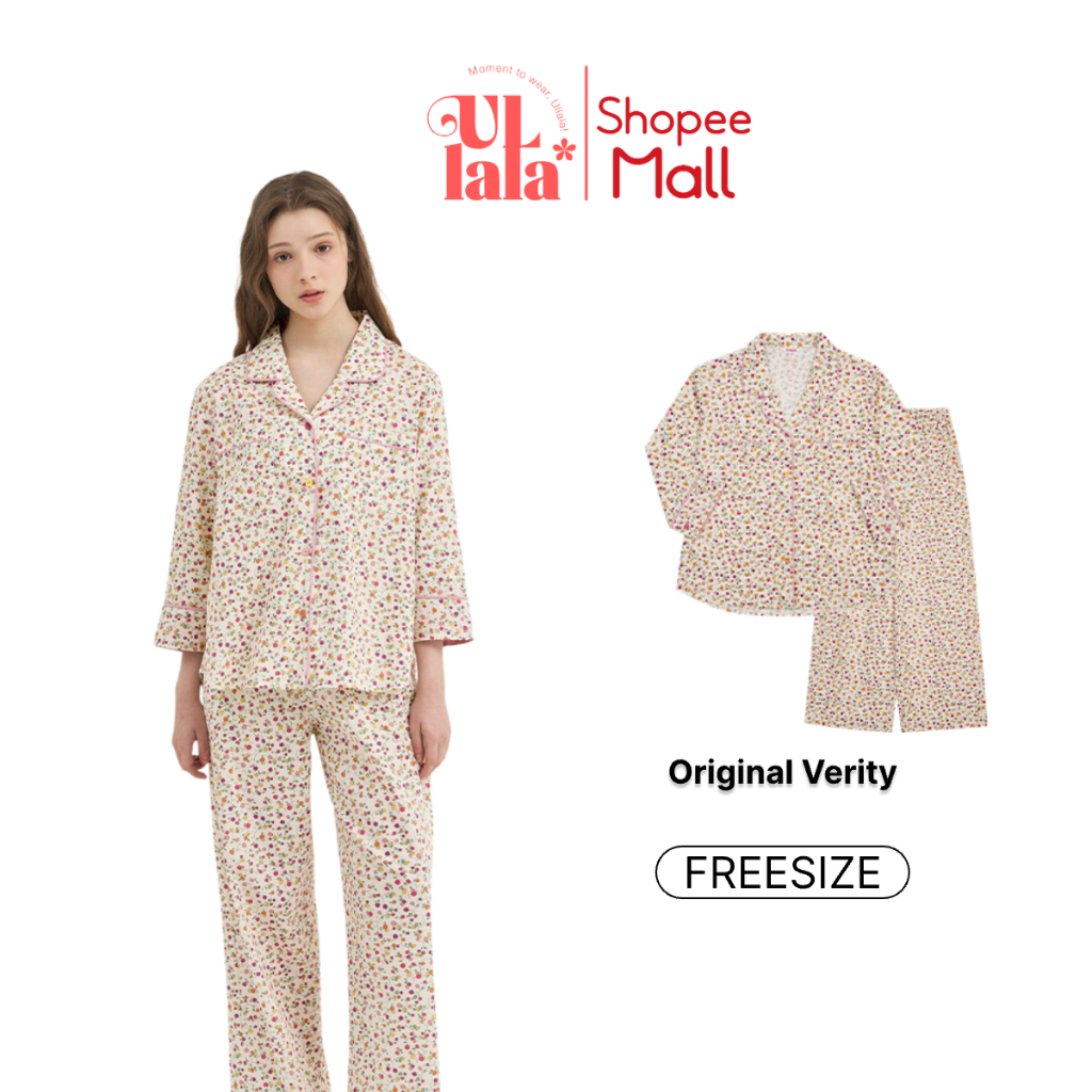 Ullala Pajamas Verity Bộ ngủ mặc nhà nữ tay lửng Freesize