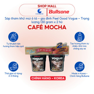 [HỎA TỐC] Sáp thơm khử mùi Bullsone Feel Good Vogue Café Mocha - Bộ 2 hũ x 130g - Chính hãng