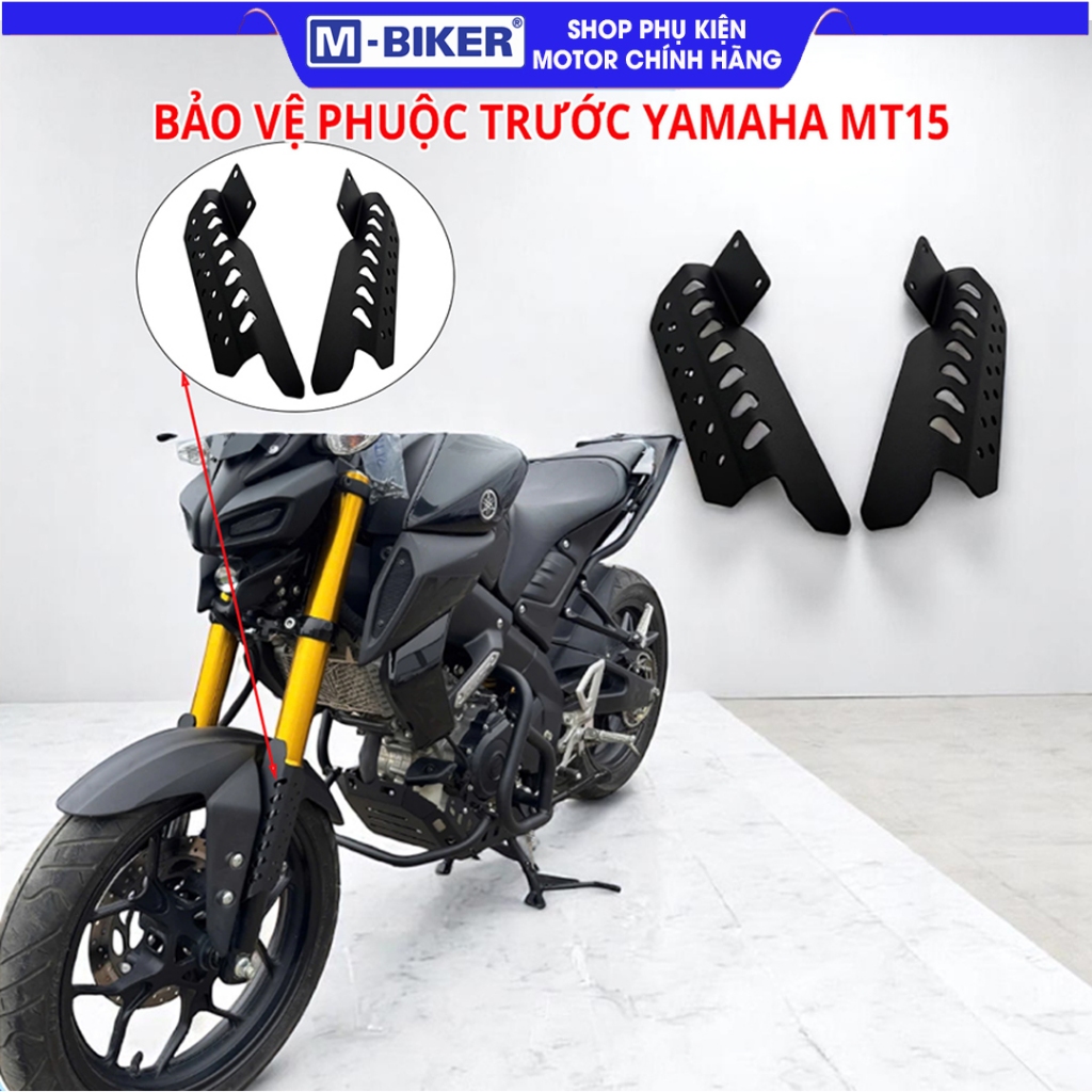 Ốp bảo vệ phuộc trước MT15, Bảo vệ phuộc trước dành cho Yamaha MT15 Phụ kiện moto M-Biker