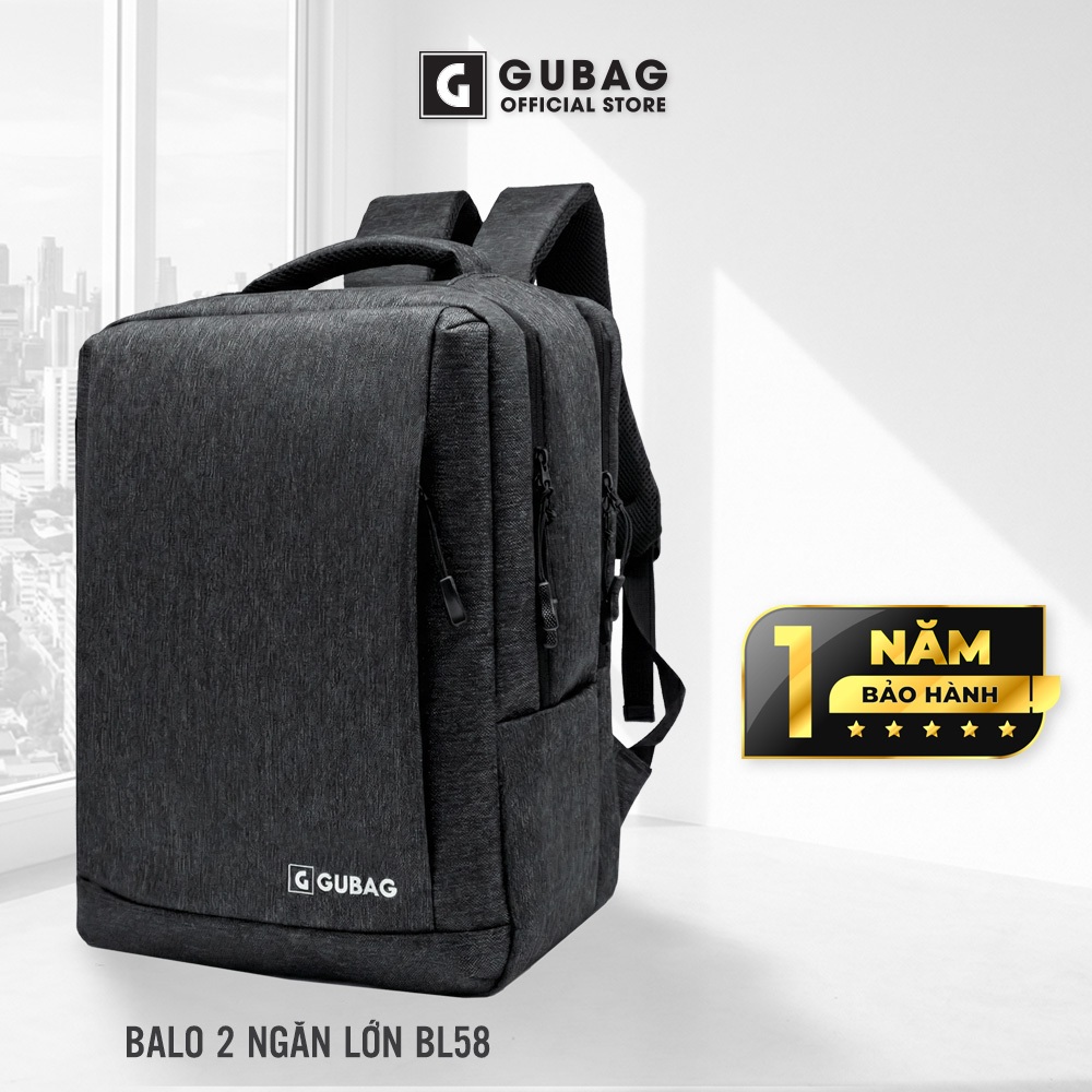 Balo 2 ngăn laptop chính hãng GUBAG, dành cho người đi làm, công sở, đựng vừa 15,6 inch