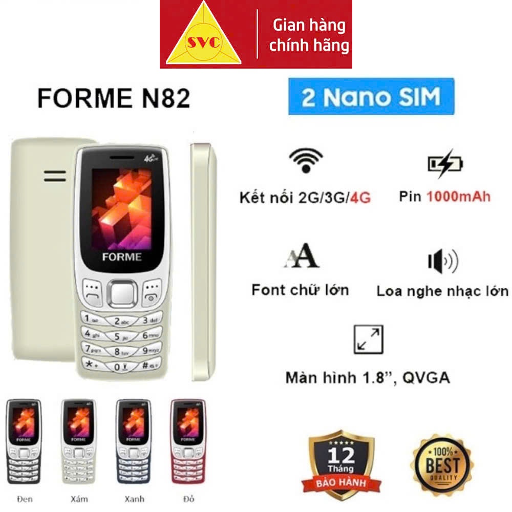 Điện thoại 4G Forme N82 4G mẫu mới 100% chính hãng