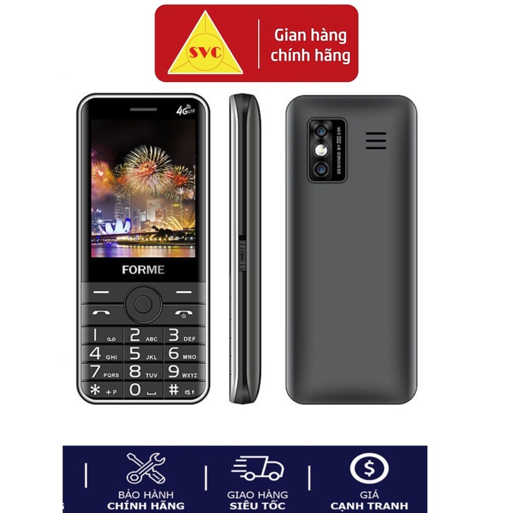 Điện Thoại Forme D999 4G ,Màn lớn 2.8 inch Loa to sóng khỏe Hàng Chính Hãng