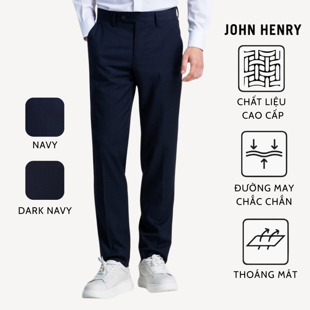Quần Tây Nam Lịch Lãm DP26SS08T-NMSC - JOHN HENRY Shop