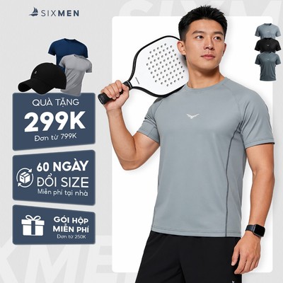 Áo Thun Thể Thao Nam SIXMEN WINGFIT Vải LamaxPro Cao Cấp, Chống Nhăn Thoáng Mát, Form Fit Tôn Dáng