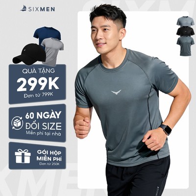 Áo Thun Thể Thao Nam SIXMEN WINGFIT Vải LamaxPro Cao Cấp, Chống Nhăn Thoáng Mát, Form Fit Tôn Dáng
