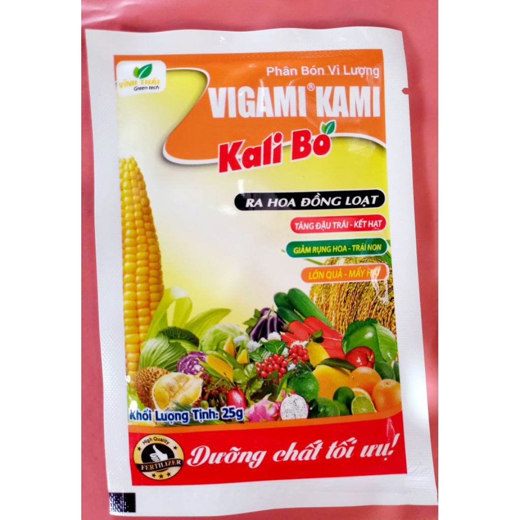 COMBO 10 GÓI Phân bón Siêu Kali Bo Kích Thích Ra Hoa Đồng Loạt,Tăng Đậu Quả, Chống Rụng Trái 25GR