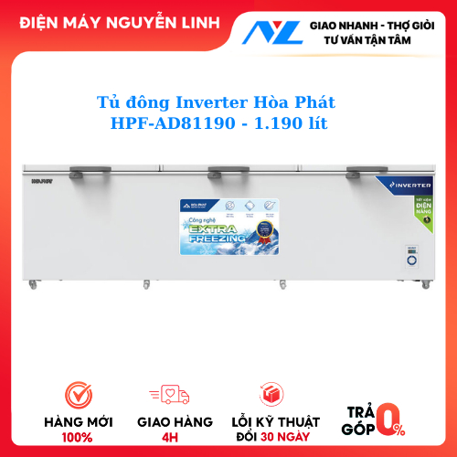 Tủ đông Inverter Hòa Phát HPF-AD81190 - 1.190 lít