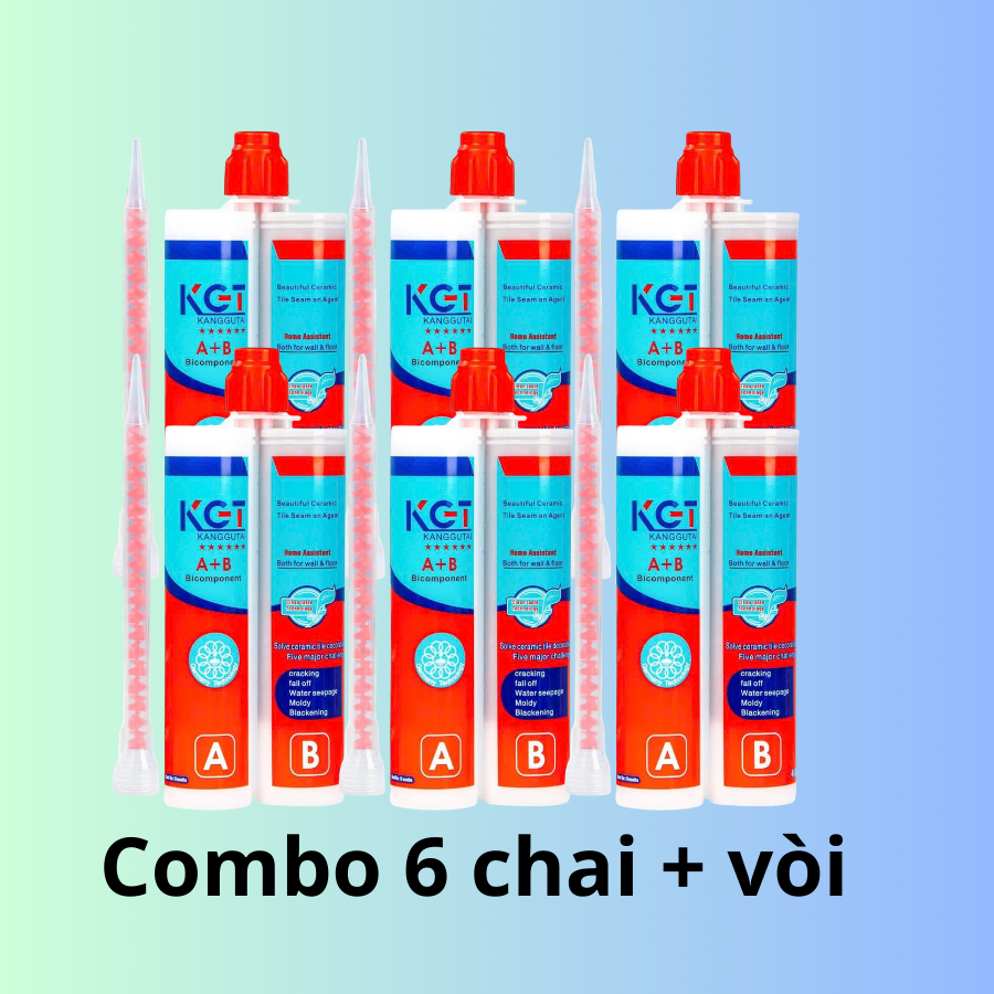 6 Chai Keo Chà Ron Epoxy KGT 2 Thành Phần – Chống Thấm & Bền Màu