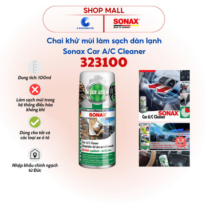 [HỎA TỐC] Chai khử mùi điều hòa Sonax A/C Cleaner 323100 - Chai 100ml - Hàng chính hãng