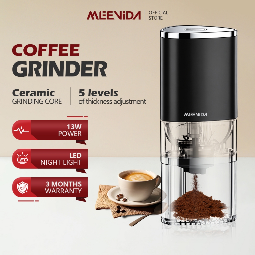 MEEVIDA Máy xay cafe tự động Máy xay hạt cafe Sạc USB, Điện Hộ Gia Đình Nhỏ Tay Cà Phê Đậu